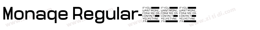 Monaqe Regular字体转换